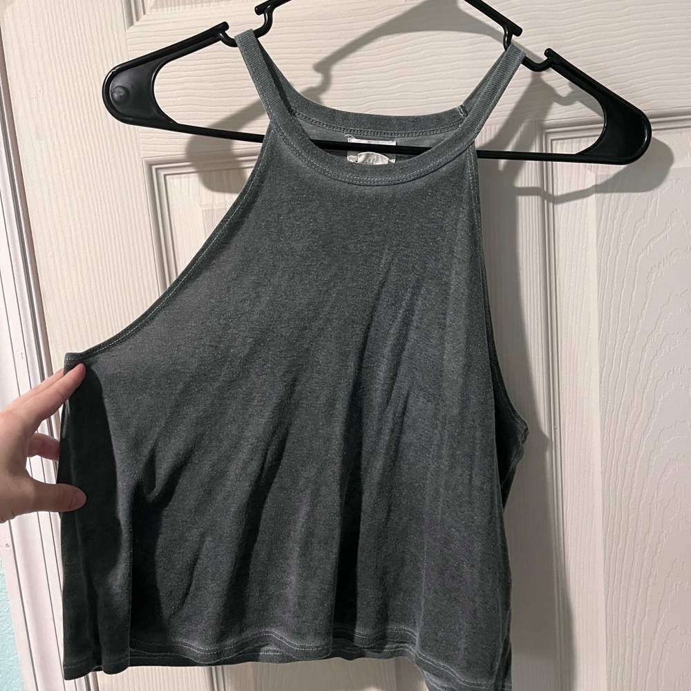RVCA high neck crop top tank